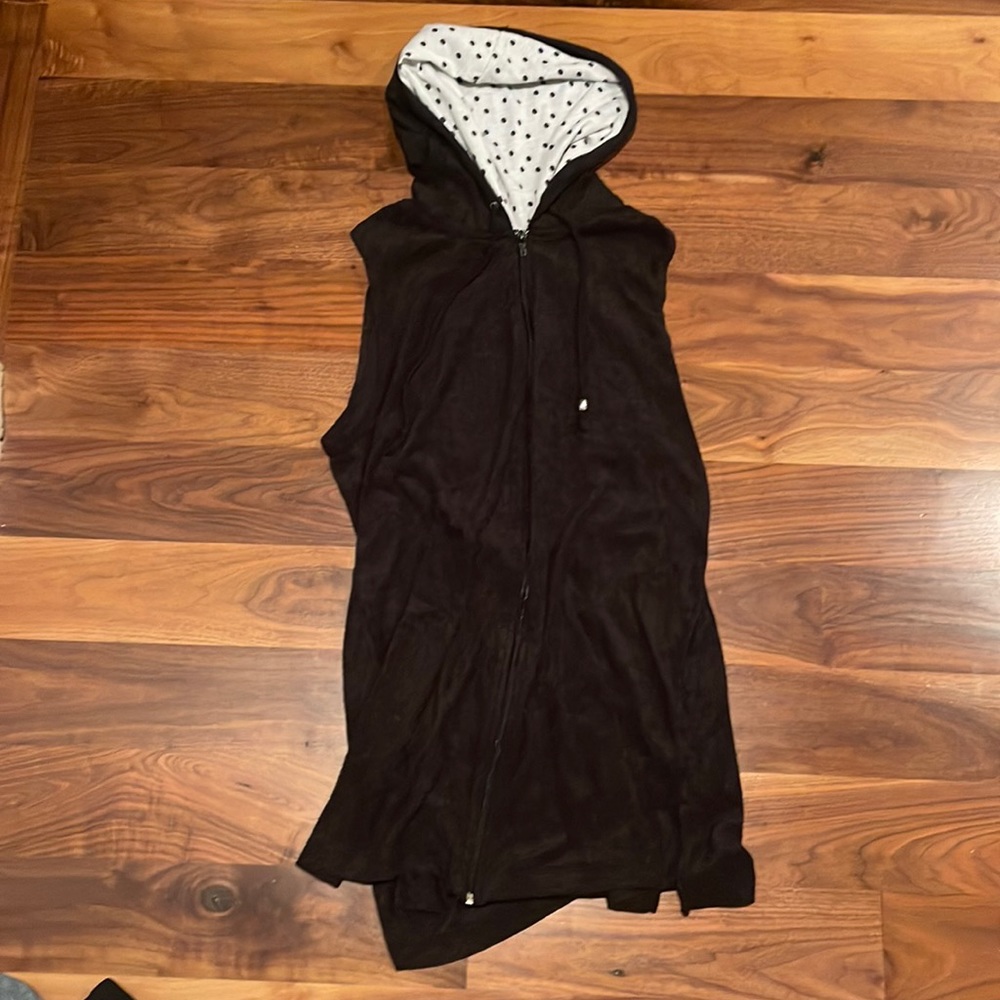 Cute black and polka dot swimsuit coverup